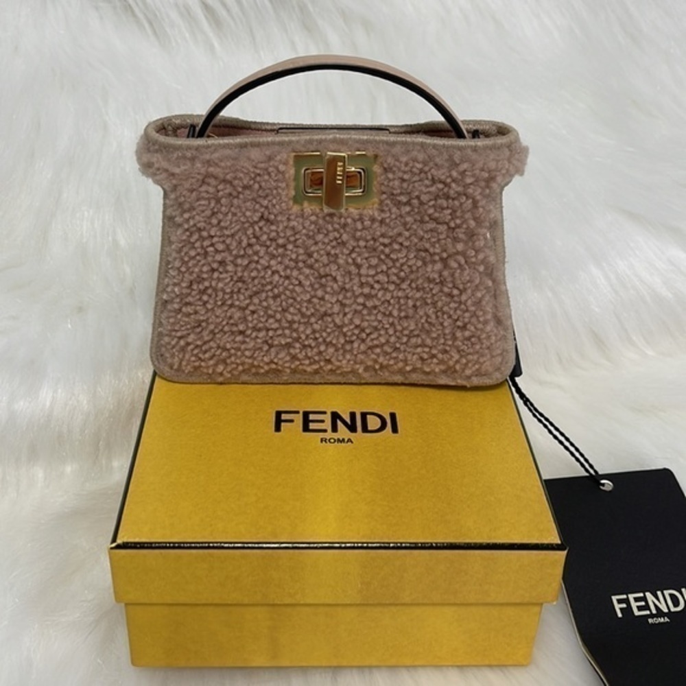 FENDI FUR Small leather LUXURY Crossbody bag authentic 100% - Picture 4 of 16